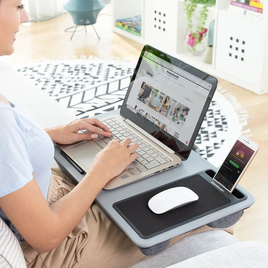 Birou portabil pentru computer cu pernă XL Deskion